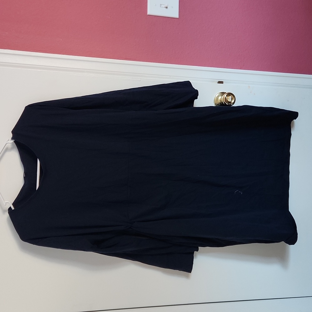 Long sleeve blue dress